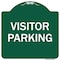 Signmission Designer Series Visitor Parking, Green & White Heavy-Gauge Aluminum Sign, 18" x 18", GW-1818-9869 A-DES-GW-1818-9869 - alternate 1